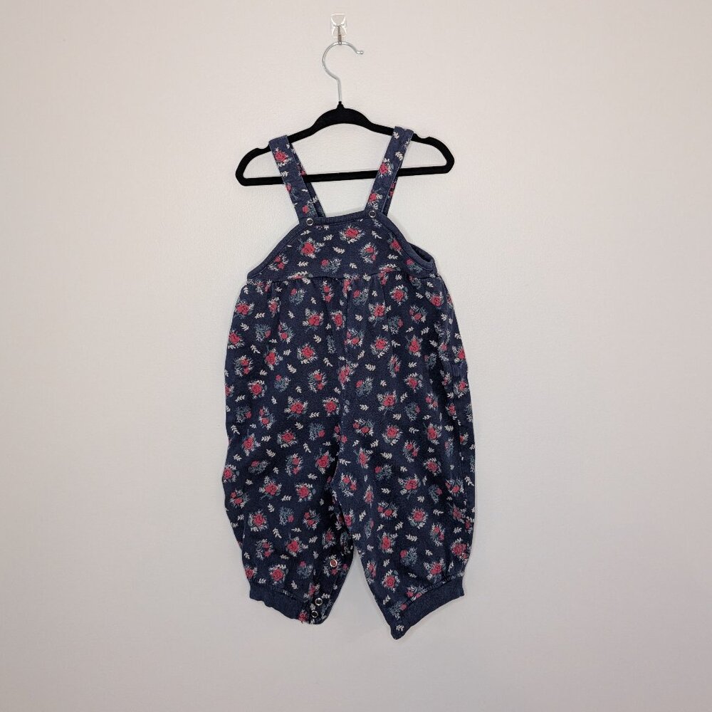 VINTAGE Laura Ashley Mother & Child Bubble Overalls | 90s Cotton Floral Romper